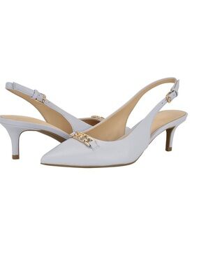 Tommy Hilfiger Tienna Slingback Kitten Heel Pumps Blue Gray Pointed Toe Size 6